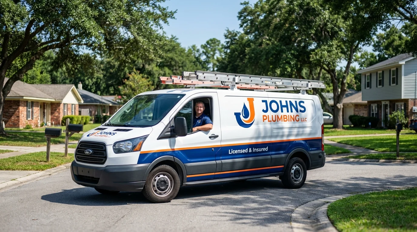 Johns Plumbing LLC service van in Byron Center, MI