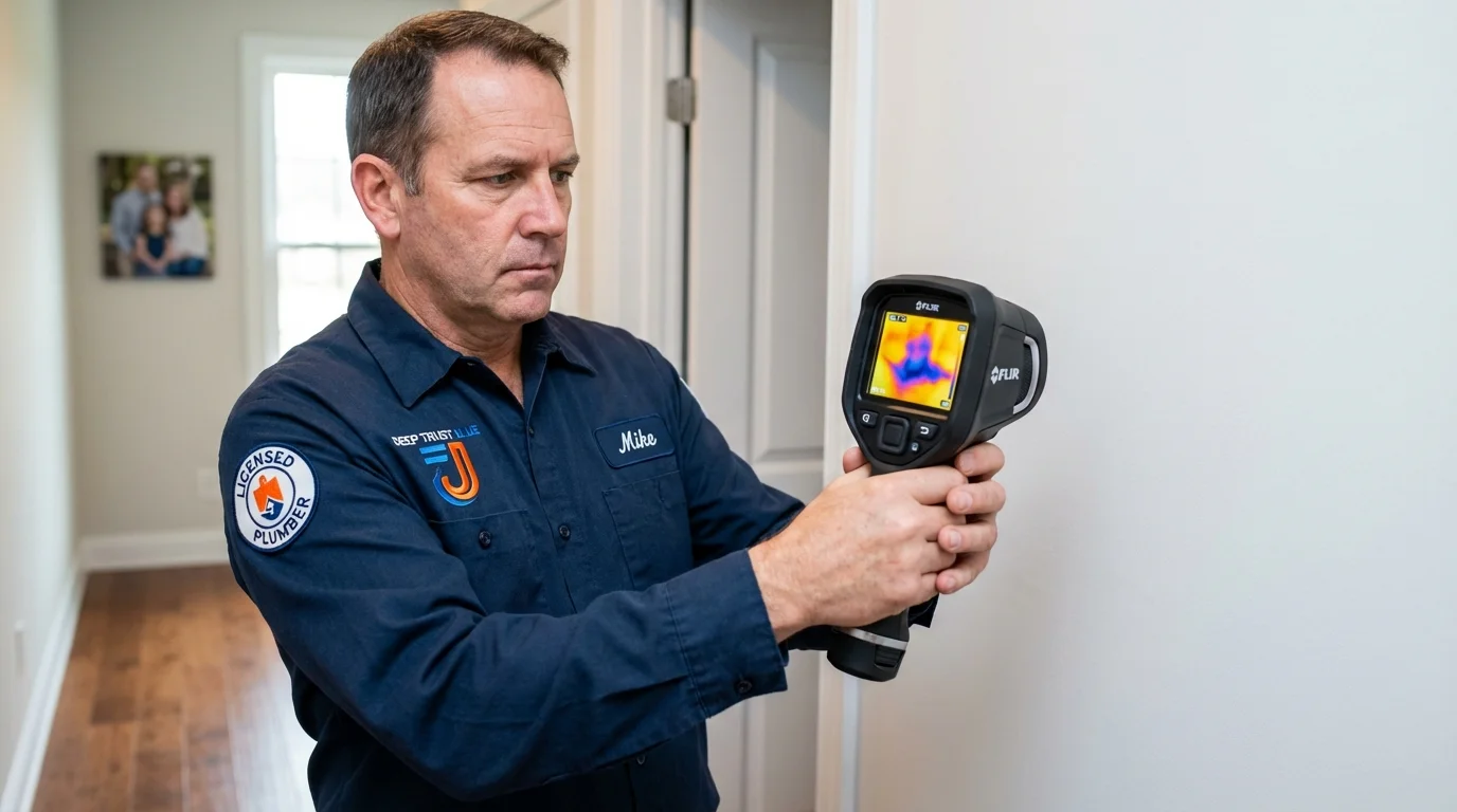Thermal imaging leak detection by Johns Plumbing LLC in Byron Center